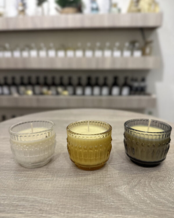 VELA DE VIDRIO RAYAS